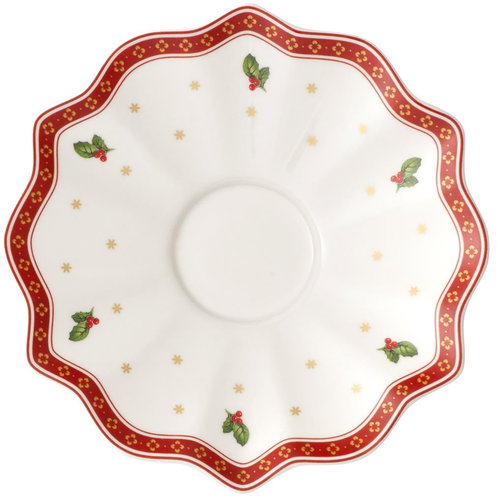 Villeroy & Boch Christmas saucer Toy's Delight for coffee or tea cup, white - Saucer - Main image
