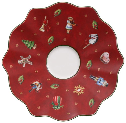 Villeroy & Boch Christmas saucer Toy's Delight for espresso cup, red - Saucer - Main image