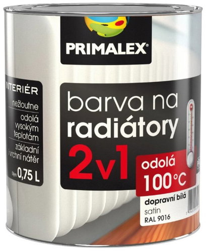 Primalex Radiator 2in1 Satin 9016 white 0,75 l - Metal Paint - Main image