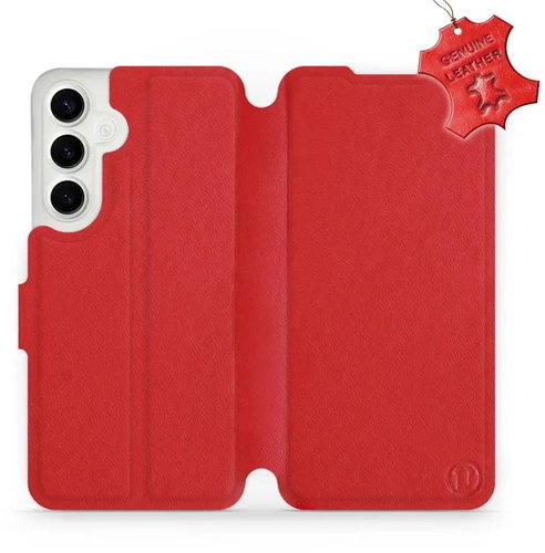 Kožené Mobiwear flip pro Samsung Galaxy S24 Plus - Červené - L_RDS - Phone Case - Main image