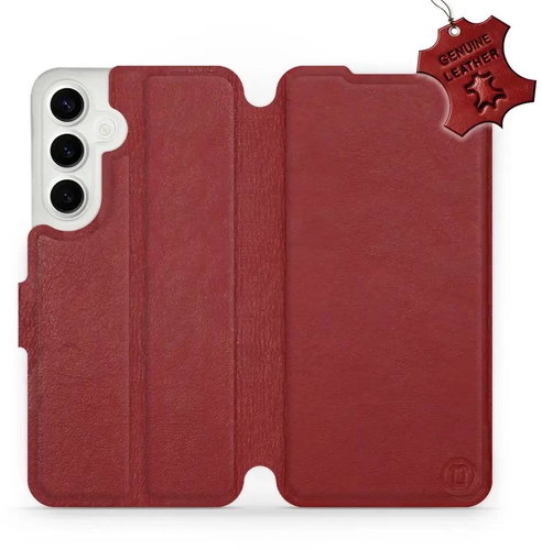 Kožené Mobiwear flip pro Samsung Galaxy S24 Plus - Tmavě červené - L_DRS - Phone Case - Main image