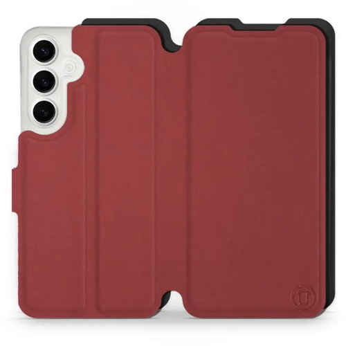 Mobiwear Soft Touch flip pro Samsung Galaxy S24 Plus - Cihlové & Černé - Phone Case - Main image