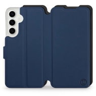 Mobiwear Soft Touch flip pro Samsung Galaxy S24 Plus - Modré & Černé - Phone Case
