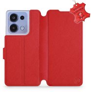 Kožené Mobiwear flip pro Xiaomi Redmi Note 13 4G - Červené - L_RDS - Phone Case