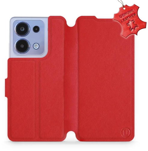 Kožené Mobiwear flip pro Xiaomi Redmi Note 13 4G - Červené - L_RDS - Phone Case - Main image