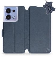 Kožené Mobiwear flip pro Xiaomi Redmi Note 13 4G - Modré - L_NBS - Phone Case