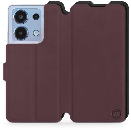 Mobiwear Soft Touch flip pro Xiaomi Redmi Note 13 4G - Bordové & Černé - Phone Case - Main image