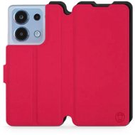 Mobiwear Soft Touch flip pro Xiaomi Redmi Note 13 4G - Rudé  & Černé - Phone Case