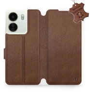 Kožený Mobiwear flip pro Xiaomi Redmi 13C - Hnědé - L_BRS - Phone Case