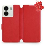 Kožené Mobiwear flip na Xiaomi Redmi 13C – Červené – L_RDS - Puzdro na mobil
