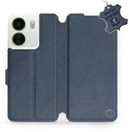 Kožený Mobiwear flip pro Xiaomi Redmi 13C - Modré - L_NBS - Phone Case