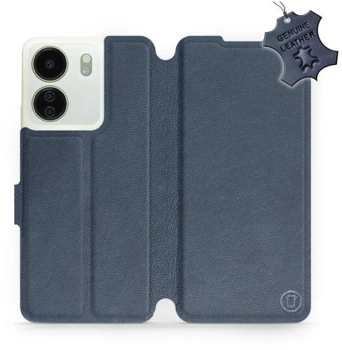 Leather Mobiwear flip for Xiaomi Redmi 13C - Blue - L_NBS - Phone Case - Main image