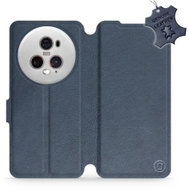 Kožené Mobiwear flip pro Honor Magic5 Pro 5G - Modré - L_NBS - Phone Case