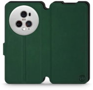 Mobiwear Soft Touch flip pro Honor Magic5 Pro 5G - Zelené & Černé - Phone Case