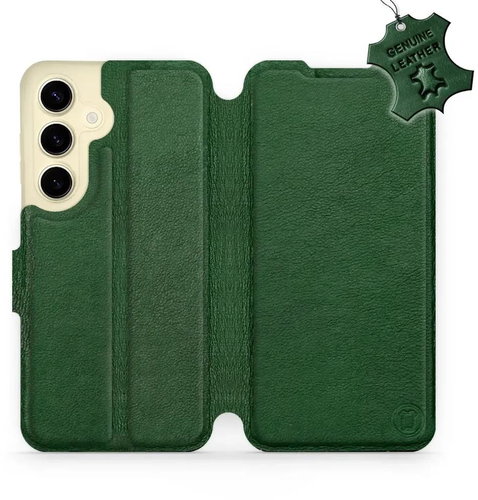 Kožené Mobiwear flip pro Samsung Galaxy S24 - Zelené - L_GRS - Phone Case - Main image