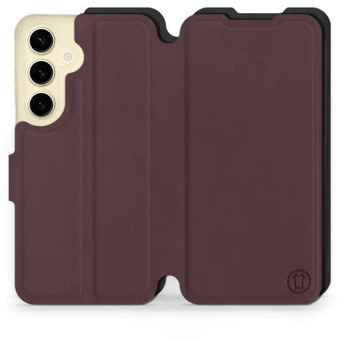 Mobiwear Soft Touch flip pro Samsung Galaxy S24 - Bordové & Černé - Phone Case - Main image