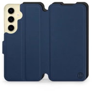 Mobiwear Soft Touch flip pro Samsung Galaxy S24 - Modré & Černé - Phone Case