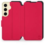 Mobiwear Soft Touch flip pro Samsung Galaxy S24 - Rudé & Černé - Phone Case