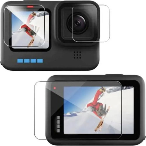 PrimeGuard Protective Tempered Glass for GoPro Hero 12 Transparent 3 pcs in set - Glass Screen Protector - Main image