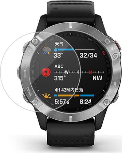 PrimeGuard Tempered glass for Garmin Fenix 6X Pro, transparent - Glass Screen Protector - Main image