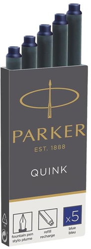PARKER Inkjet, permanent, blau - 5er-Pack - Ersatzpatrone - Hauptbild