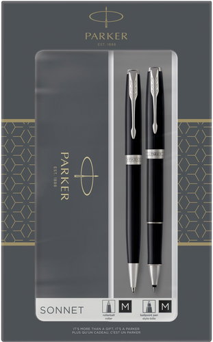 PARKER Sonnet Matte Black CT Duo Set - Írószer készlet - Fő fotó