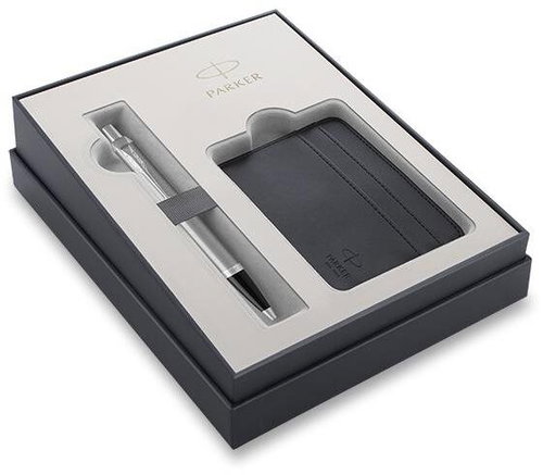 PARKER IM Essential Stainless Steel CT mit Kartenhalter - Kugelschreiber - Hauptbild