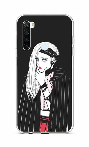 TopQ Xiaomi Redmi Note 8T silicone Dark Girl 47097 - Phone Cover - Main image