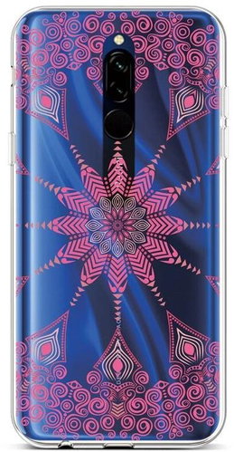 TopQ Xiaomi Redmi 8 silicone Pink Mandala 46479 - Phone Cover - Main image