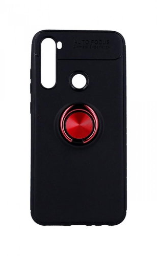 TopQ Xiaomi Redmi Note 8 silicone black with red ring 46384 - Phone Case - Main image
