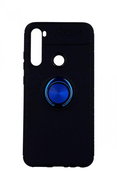TopQ Xiaomi Redmi Note 8 silicone black with blue ring 46383 - Phone Case