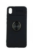 Forcell Xiaomi Redmi 7A silicone black with black ring 46197 - Phone Cover