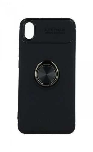 Forcell Xiaomi Redmi 7A silicone black with black ring 46197 - Phone Cover - Main image