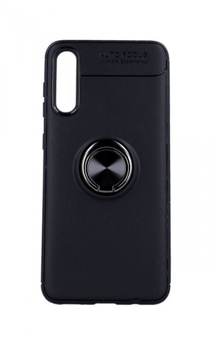 TopQ Samsung A30s silicone black with black ring 45939 - Phone Cover - Main image