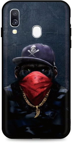 TopQ DARK Samsung A40 silicone Monkey Gangster 45726 - Phone Cover - Main image