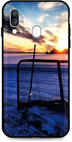 TopQ DARK Samsung A40 silicone Hockey Sunset 45674 - Phone Cover - Main image
