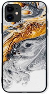 TopQ LUXURY iPhone 11 solid Marble grey-gold 45485 - Phone Cover