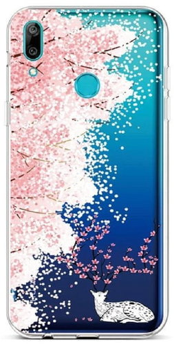 TopQ Huawei Y6 2019 silicone Blooming Deer 45225 - Phone Cover - Main image