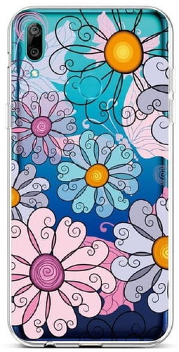 TopQ Huawei Y6 2019 silicone Colorful Daisy 45155 - Phone Cover - Main image