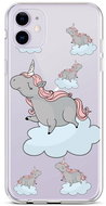 TopQ iPhone 11 silicone Grey Unicorns 45036 - Phone Cover