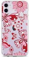 TopQ iPhone 11 silicone Pink Butterfly 45008 - Phone Cover