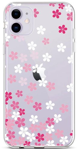 TopQ iPhone 11 silicone Pink Blossom 45000 - Phone Cover - Main image