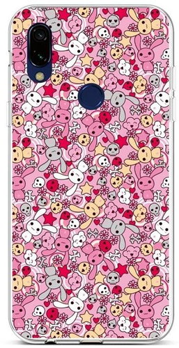 TopQ Xiaomi Redmi 7 silikon Pink Bunnies 44806 - Kryt na mobil - Hlavní obrázek