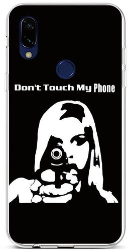 TopQ Xiaomi Redmi 7 silicone Don't Touch Gun 44731 - Phone Cover - Main image