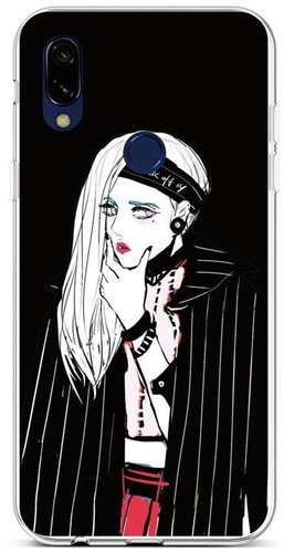 TopQ Xiaomi Redmi 7 silicone Dark Girl 44703 - Phone Cover - Main image