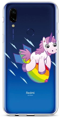 TopQ Xiaomi Redmi 7 silicone Flying Unicorn 44679 - Phone Cover - Main image