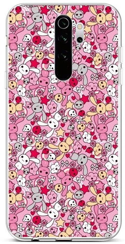 TopQ Xiaomi Redmi Note 8 Pro silicone Pink Bunnies 44601 - Phone Cover - Main image