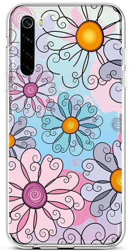 TopQ Xiaomi Redmi Note 8 silicone Colorful Daisy 44540 - Phone Cover - Main image