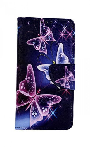 TopQ LG G7 ThinQ booklet Blue with butterflies 43600 - Phone Case - Main image