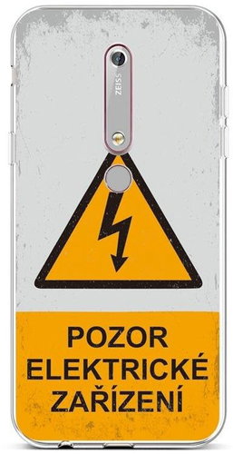 TopQ Nokia 6.1 silicone Attention electrical device 43470 - Phone Cover - Main image